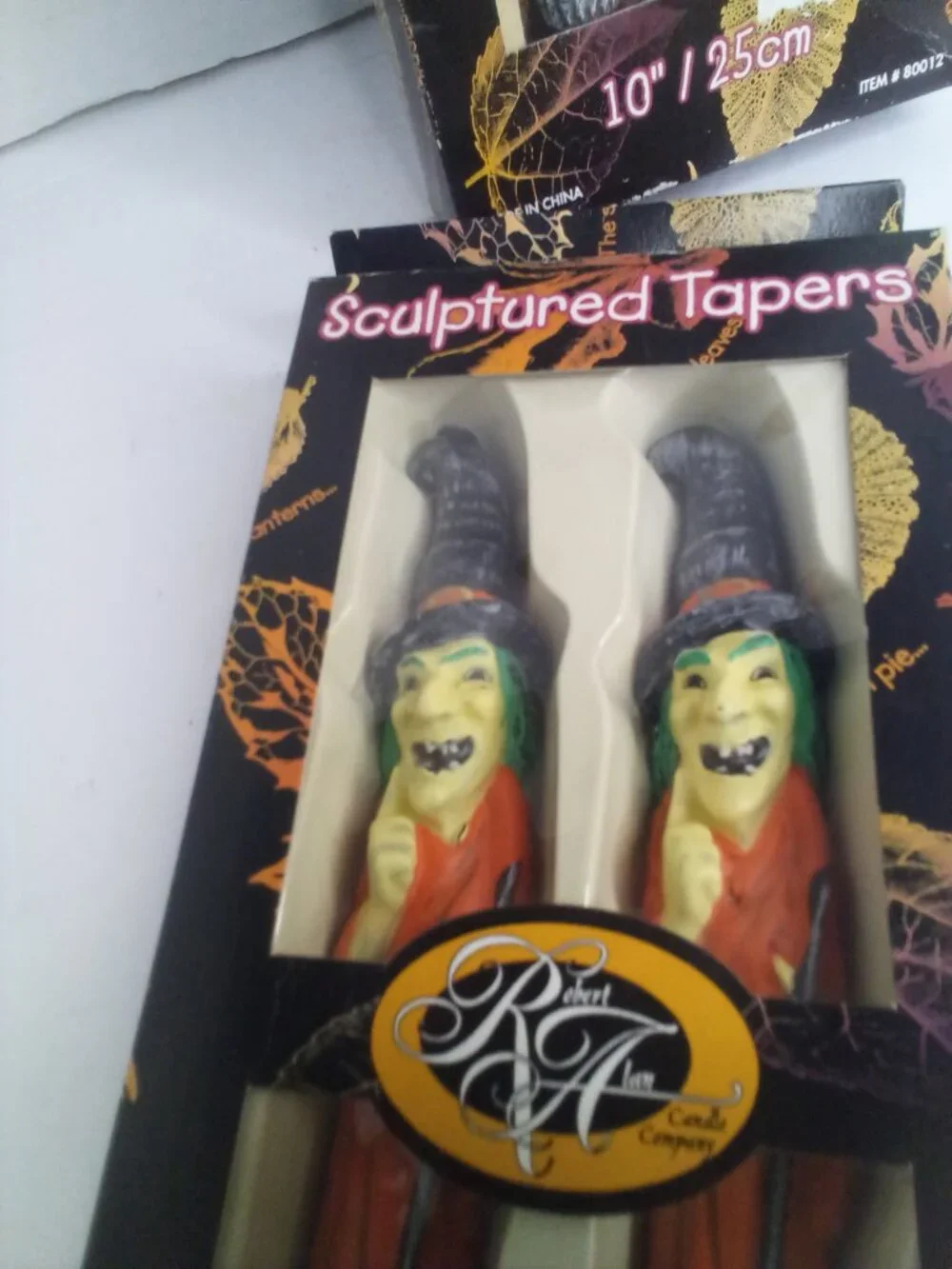 Halloween Sculptured Tapers Candles Skeleton Witch 10